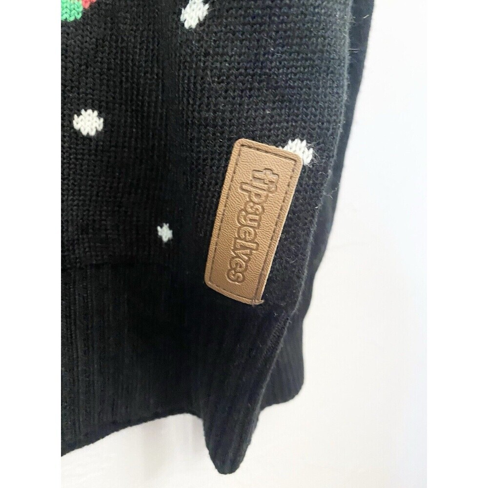 Tipsy Elves Black Santa Unicorn Sweater - Picture 3 of 7